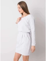 Dámské šaty RV SK 6037.18X světle šedé - Rue Paris