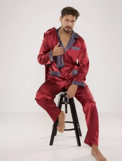 Pánské saténové pyžamo De Lafense 939