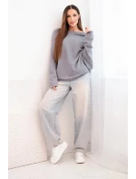 Svetr dámský viskózový asymetrický typu netopýr šedý