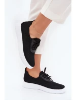 Materiálové Nazouvací Sportovní Boty Na Platformě Dámské Černé Kalyra