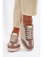 Dámské tenisky z přírodní kůže LR61-7091 Béžové Dámské tenisky z přírodní kůže LR61-7091 Béžové