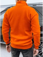 Pánská oranžová mikina bez kapuce FashionStreet BX5669