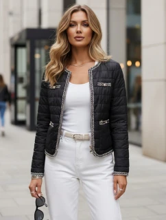 Dámská prošívaná přechodná bunda černá FashionStreet TY5530