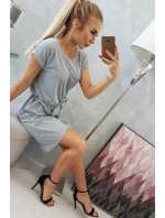 Šaty s obálkou dole šedé