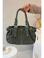 Kabelka z přírodního semiše olivová Danira