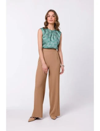 S331 Halenka bez rukávů - béžová S331 Halenka bez rukávů - béžová