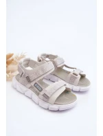 Dětské Sandály Na Zip Big Star Bílo-Stříbrné