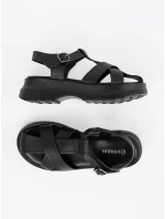 Klasické černé dámské sandály platforma Klasické černé dámské sandály platforma