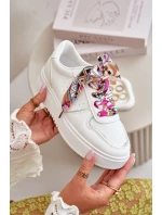 Dámské Tenisky Na Platformě S Dekorativním Šněrováním Bílé Mistra