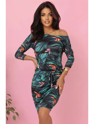 13-166 Sportovní šaty s kapsami a vázáním - 3D listy