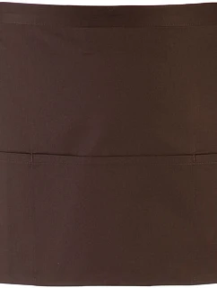 Premier PR 155 Krátká zástěra do pasu s kapsou "Colours" 39.0155 brown