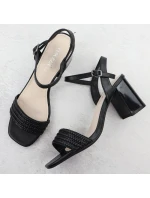 Dámské černé sandály na jehlovém podpatku Vinceza 62228 Dámské černé sandály na jehlovém podpatku Vinceza 62228