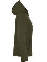 Clique Padded Hooded Softshell Women Dámská zateplená softshellová bunda s kapucí 67.0953 fog green