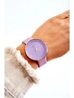 Dámské analogové Semisove hodinky bez niklu Ernest fialový