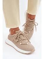 Kožené semišové dámské tenisky Bemela