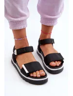 Dámské sandály na platformě Big Star Černá Dámské sandály na platformě Big Star Černá