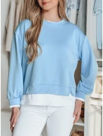 Dámská oversize mikina LUZZIO modrá FashionStreet BY1382