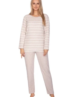 Dámské pyžamo Regina 648 dlouhé/r froté 2XL-3XL