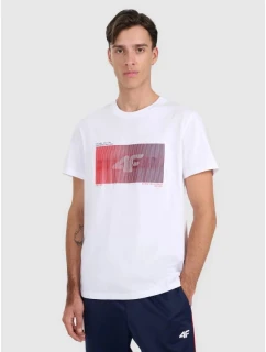 Pánské tričko s potiskem 4F 4FRAW25TTSHM3224-10S