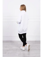 Mikina se zipem a kapsami bílá Mikina se zipem a kapsami bílá