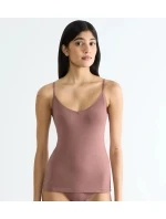 Dámské tílko GO Daily Cotton Spaghetti Top - BROWN - hnědé 1141 - SLOGGI Dámské tílko GO Daily Cotton Spaghetti Top - BROWN - hnědé 1141 - SLOGGI