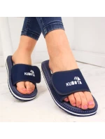 Sportovní žabky na suchý zip navy blue Kubota