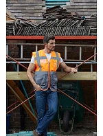 Yoko HVW 820 Hi-Vis síťovaná bezpečnostní vesta 79.W820 hi vis orange/grey Yoko HVW 820 Hi-Vis síťovaná bezpečnostní vesta 79.W820 hi vis orange/grey