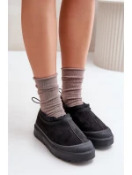 Dámské Sněhule Na Platformě S Nízkým Svrškem Černé Izamine