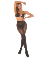 Dámské sexy punčocháče "Hearts" SH6718 černé - In-StyleFashion