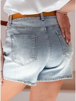 Dámské džínové šortky s páskem SUNNY JIN modré FashionStreet SY0470