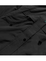 Černo-stříbrná oboustranná dámská zimní bunda (m-136)