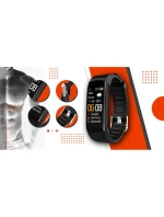 GIEWONT Smartwatch černé a oranžové 2 pruhy GW200-9 GIEWONT Smartwatch černé a oranžové 2 pruhy GW200-9