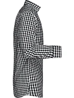 Daiber JN 617 Popelínová kostkovaná košile s dl. rukávem 02.0617 black/white