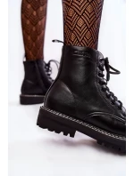 Dámské kozačky na platformě Big Star KK274538 Černé Dámské kozačky na platformě Big Star KK274538 Černé