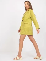 Dámský kabát 15286 hořčicový - FPrice Dámský kabát 15286 hořčicový - FPrice