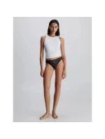 Dámská tanga 000QD3763E FTU černé se vzorem - Calvin Klein