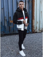 Pánská prošívaná zimní bunda s kapucí černá FashionStreet TX4869 Pánská prošívaná zimní bunda s kapucí černá FashionStreet TX4869