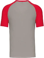 Kariban K 330 Baseballové tričko 20.K330 light grey/red Kariban K 330 Baseballové tričko 20.K330 light grey/red