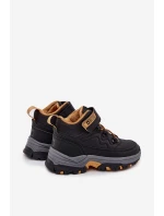 Dětské Sněhulové Boty Na Suchý Zip Big Star SS374013 Černé Dětské Sněhulové Boty Na Suchý Zip Big Star SS374013 Černé