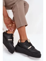 Dámské Sneakersy Na Platformě Big Star SS274360 Černé