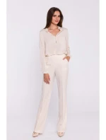 S371 Kalhoty Bootcut - slonová kost