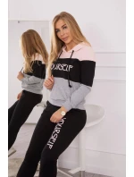 Yourself print set powder pink+black