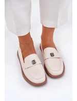 Dámské elegantní mokasíny s ozdobným malým detailem Vinceza 62208 béžové