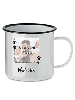 Personalizovaný retro plecháček s fotkou mazlíčka a textem Personalizovaný retro plecháček s fotkou mazlíčka a textem