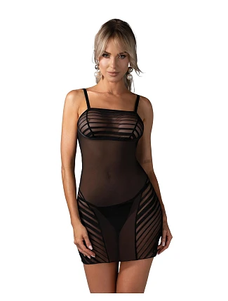 Dámská sexy košilka Lune Bellis Chemise černá - Obsessive