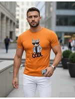 Pánské tričko Stay COOL s potiskem oranžová FashionStreet NX5018R Pánské tričko Stay COOL s potiskem oranžová FashionStreet NX5018R