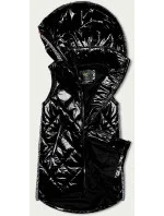 Černá lesklá vesta s lemovkami (7004BIG) Černá lesklá vesta s lemovkami (7004BIG)