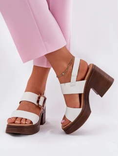 Sandály na podpatku model 213008 Step in style