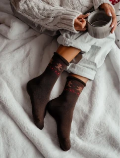 Milena Ponožky 0118-013 Vánoční dámské froté 37-41