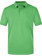 Daiber JN 569 Pánské žerzejové elastické polo 02.0569 lime green/white